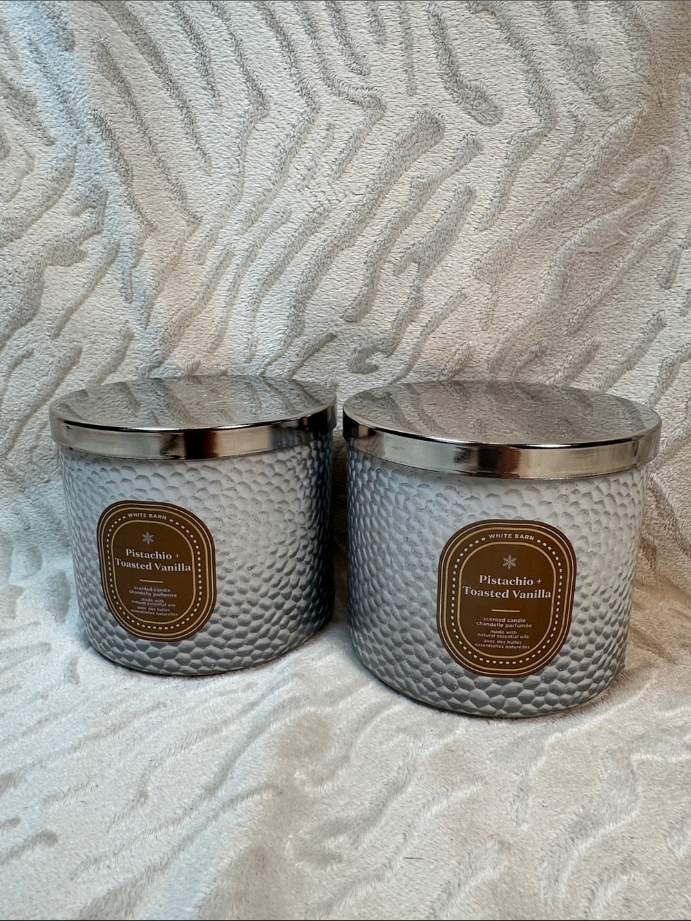 Bath & Body Works 2 Pistachio + Toasted Vanilla 3 Wick Candles